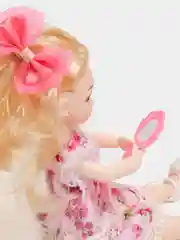 Розовый кукла с аксессуарами / Шарнирная кукла 25 см / 3D глаза / Кукольный набор
