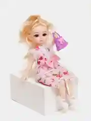 Сиреневый кукла с аксессуарами / Шарнирная кукла 25 см / 3D глаза / Кукольный набор