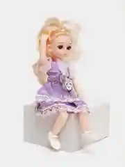 Серебряный кукла с аксессуарами / Шарнирная кукла 25 см / 3D глаза / Кукольный набор