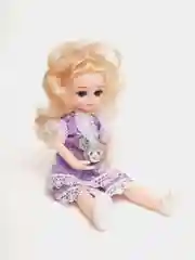 Серебряный кукла с аксессуарами / Шарнирная кукла 25 см / 3D глаза / Кукольный набор