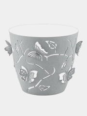 Горшок для цветов Plast Team Butterflies, круглый, серый шторм, 2,5 л, 176х176х164 мм