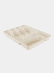 Лоток для столовых приборов Plast Team, молочный туман, 330х260х43 мм