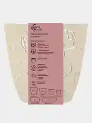 Горшок для цветов Plast Team Butterflies, круглый, молочный туман, 115х115х105 мм, 0,7 л