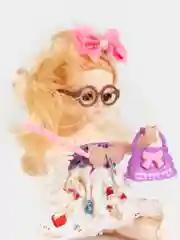 Сиреневый кукла с аксессуарами / Шарнирная кукла 25 см / 3D глаза / Кукольный набор