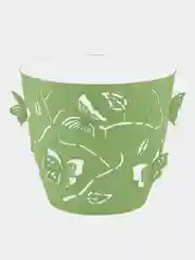 Горшок для цветов Plast Team Butterflies, круглый, зеленое яблоко, 115х115х105 мм, 0,7 л