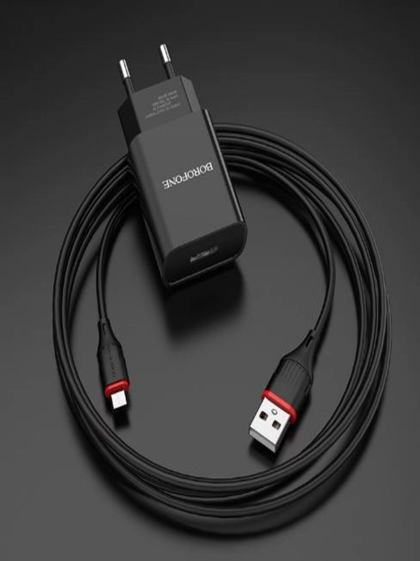 Сетевое зарядное устройство, Borofone для айфона и андроид, Type-C, быстрая зарядка