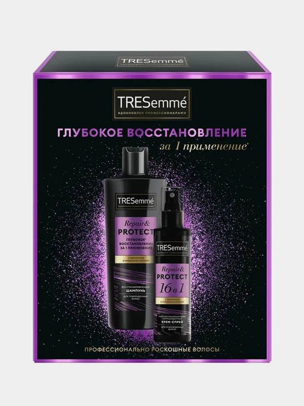 Подарочный набор Tresemme Repair&Protect, шампунь 230 мл, спрей для волос 190 мл