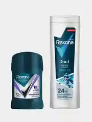 Подарочный набор Rexona Men Active power, дезодорант твердый 50 мл+гель для душа 180 мл