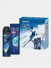 Подарочный набор Rexona Men+Clear, антиперспирант 150 мл+шампунь 200 мл