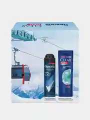 Подарочный набор Rexona Men+Clear, антиперспирант 150 мл+шампунь 200 мл