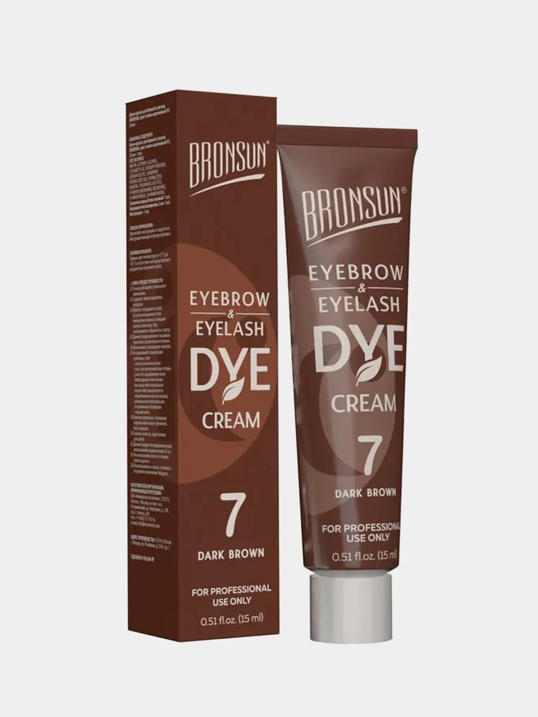 Крем-краска для бровей и ресниц Innovator Cosmetics BRONSUN, темно-коричневый, 15 мл