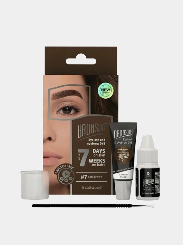 Набор краски для бровей Innovator Cosmetics BRONSUN, тёмно-коричневый