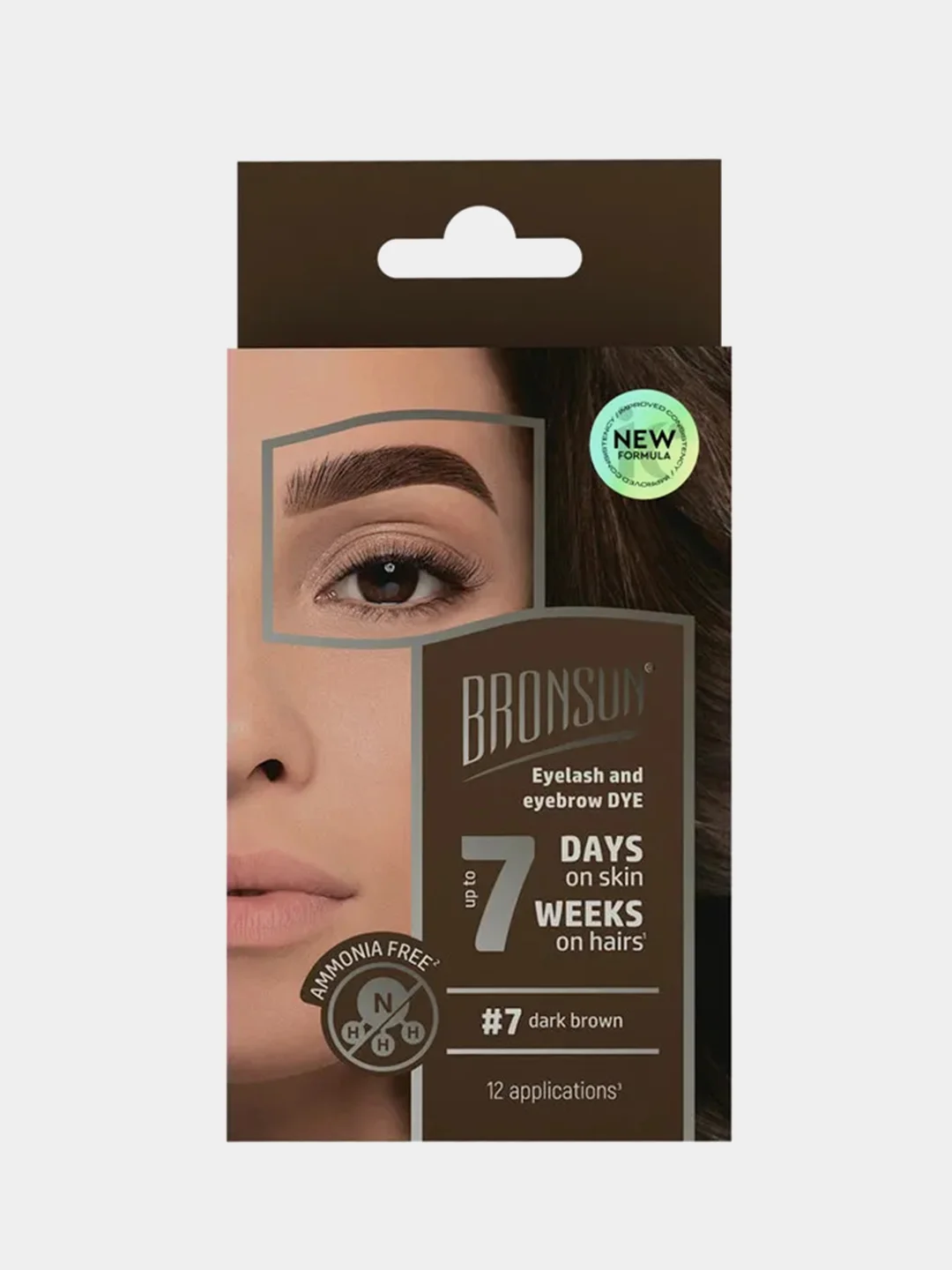 Набор краски для бровей Innovator Cosmetics BRONSUN, тёмно-коричневый