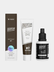 Краска для бровей Innovator Cosmetics BRONSUN комплект №7, тёмно-коричневый