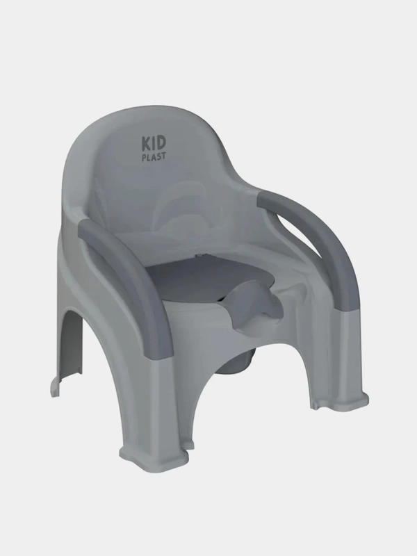 Горшок-стул туалетный KidPlast Primo, с крышкой, серый