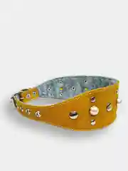 Ошейник "Рыбка с жемчугом" из натуральной кожи и ватина