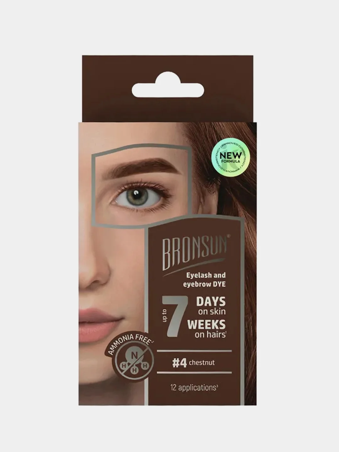 Набор краски для бровей Innovator Cosmetics BRONSUN, №4 каштан, 15 мл