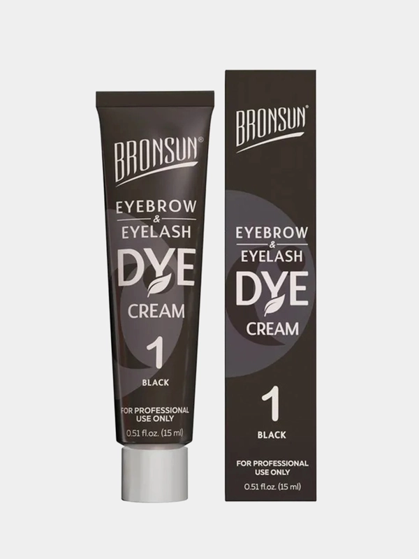 Крем-краска для бровей и ресниц Innovator Cosmetics BRONSUN, №1 черный, 15 мл