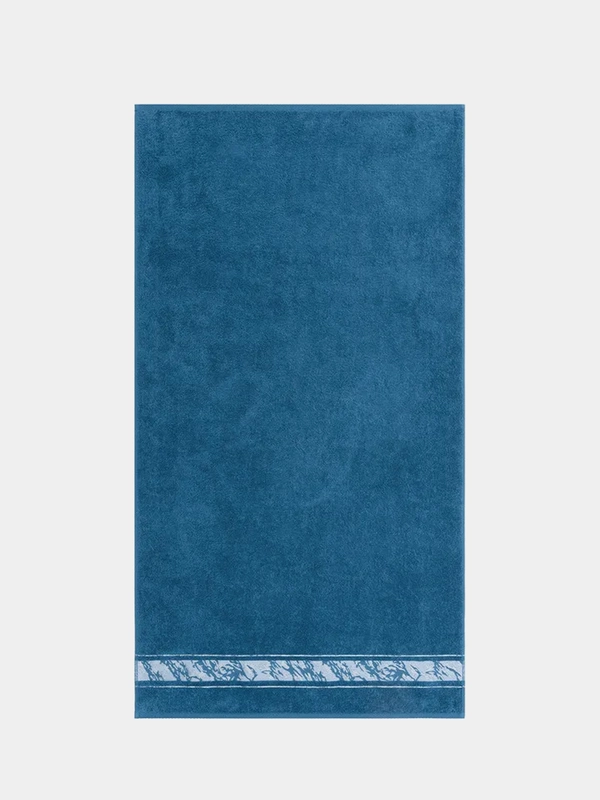 Полотенце махровое банное 70х130 см 100% хлопок 390 гр/м2  синий DM Прайм Marble Pattern