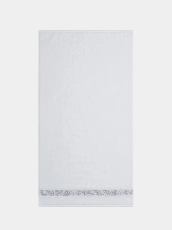 Полотенце махровое банное 70х130 см 100% хлопок 390 гр/м2  белый DM Прайм Marble Pattern