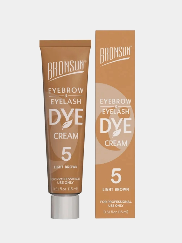 Крем-краска для бровей и ресниц Innovator Cosmetics BRONSUN, №5 светло-коричневый, 15 мл