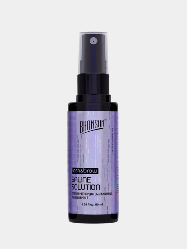 Раствор солевой для обезжиривания ресниц и бровей Innovator Cosmetics BRONSUN, 50 мл
