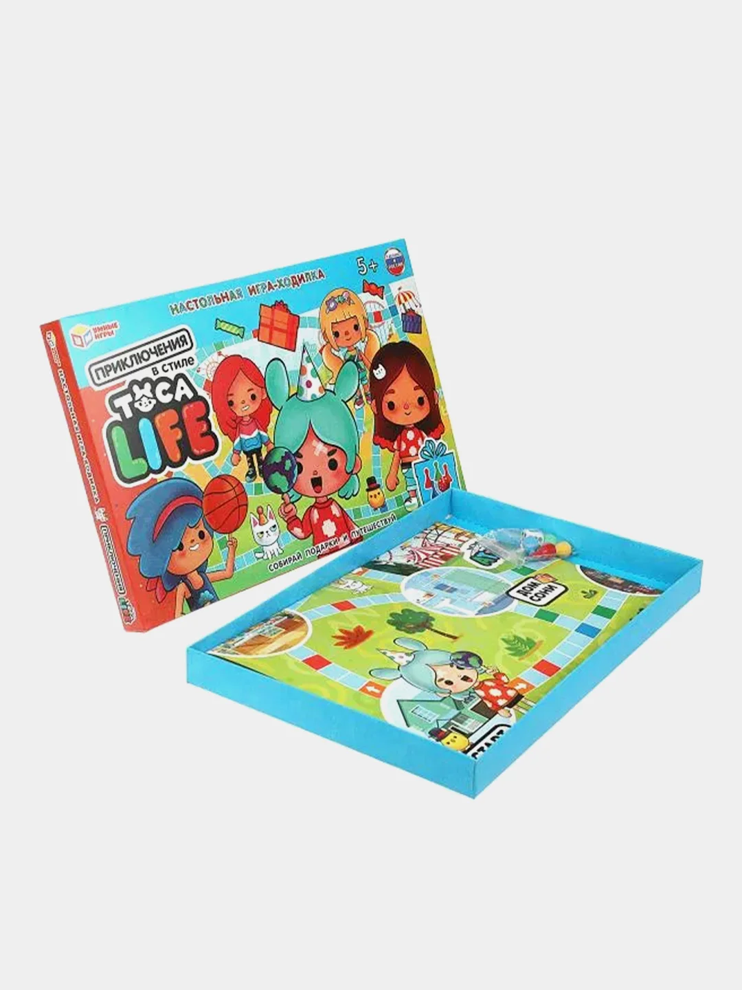 Настольная игра-ходилка Умные игры "Приключения в стиле Toca Life", 217х330х27 мм