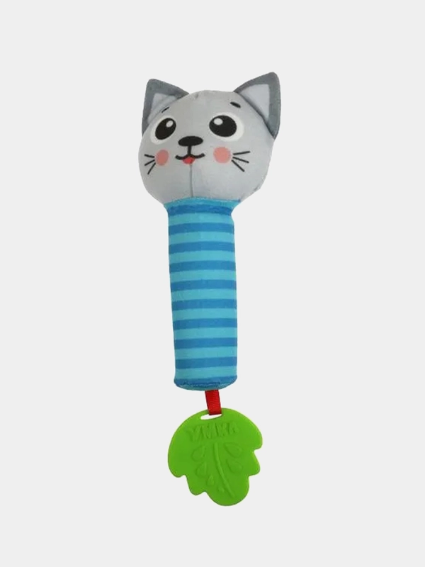 Игрушка Умка Погремушка Котенок, пищалка, 11,5х14,5х1 см