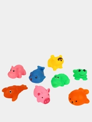 Набор игрушек для ванной, 8 шт, резиновые игрушки для купания