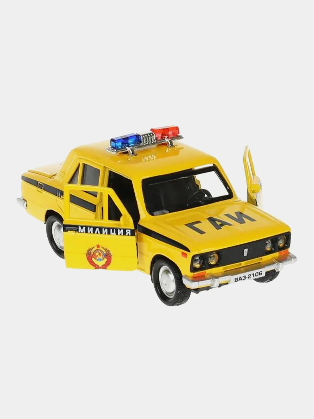 Игровой набор Технопарк "Пост ГАИ", ВАЗ-2106, гараж, 23 х 11 х 17 см