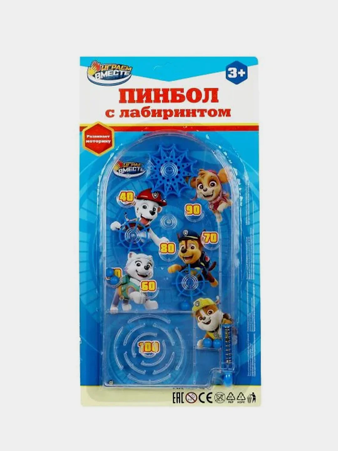 Настольная игра Играем вместе "Пинбол Щенки", 32 х 13 х 3 см