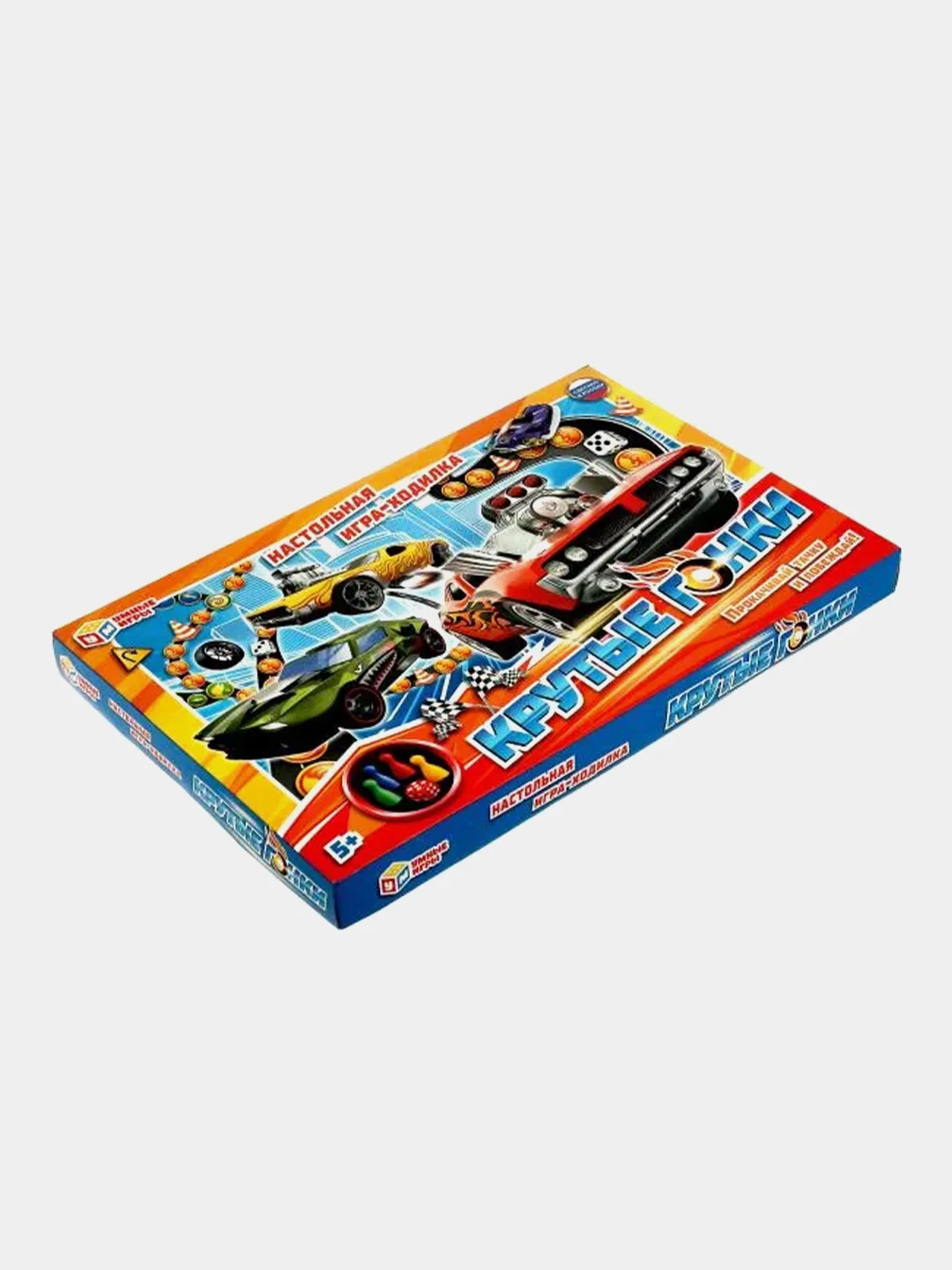 Настольная игра-ходилка Умные игры "Крутые гонки", коробка