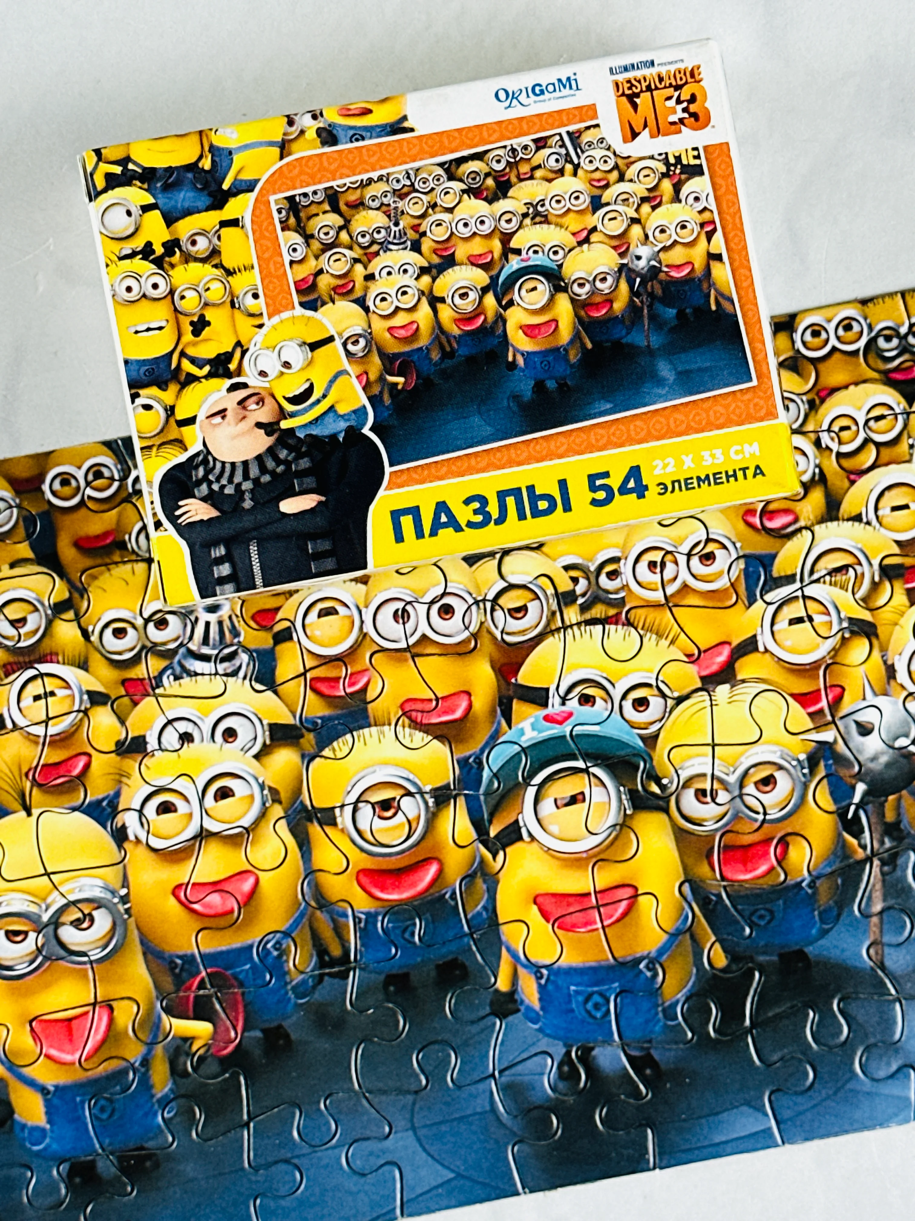 Мозаика пазл головоломка миньоны мини 54 элемента гадкий я мультяшки
