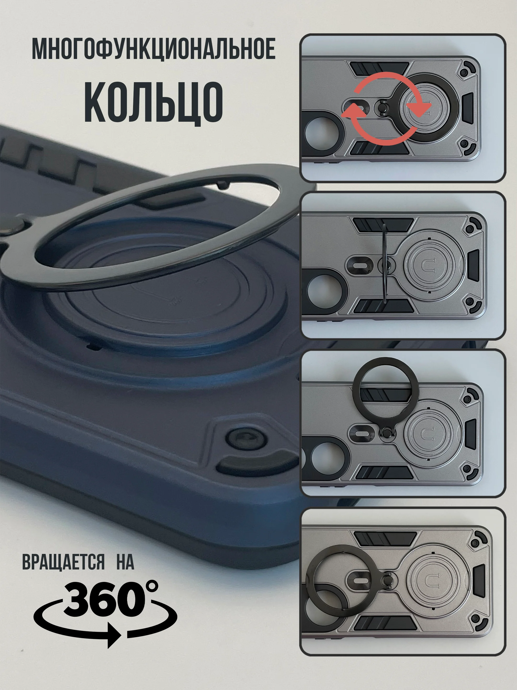 Темно-синий противоударный чехол для Honor X7B