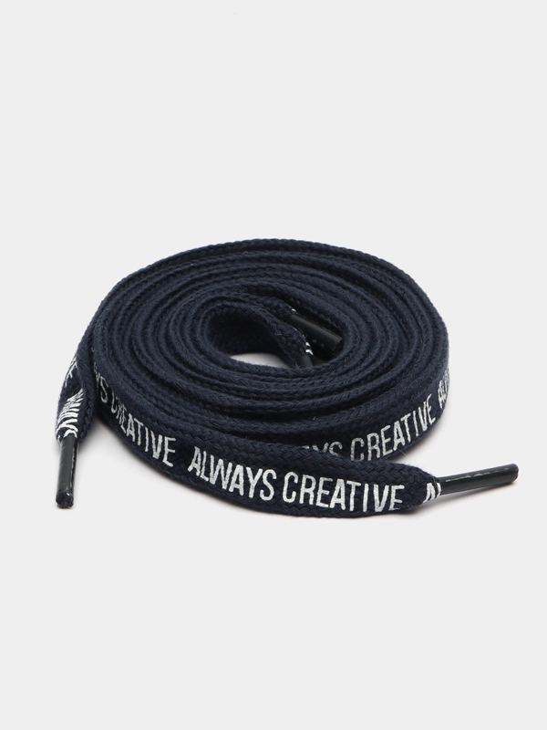 Шнурки для одежды синие с белой надписью AlWAYS CREATIVE, 2 шт, 100 см