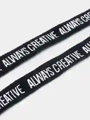 Шнурки для одежды синие с белой надписью AlWAYS CREATIVE, 2 шт, 100 см