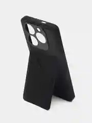 Черный кожаный чехол Tecno Spark 20C/Go 2024/Infinix Smart 8/8Pro/Hot 40i с карманом для карт