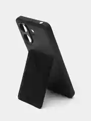 Черный кожаный чехол для Xiaomi Redmi 13C / Poco C65 (Редми 13С/Поко С65), с карманом для карт
