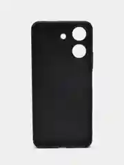 Черный кожаный чехол для Xiaomi Redmi 13C / Poco C65 (Редми 13С/Поко С65), с карманом для карт