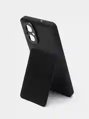 Черный кожаный чехол для Realme C67 (Реалми С67), с карманом для карт