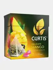 Чай в пирамидках Curtis "Delicate Mango", зеленый, 20 штук