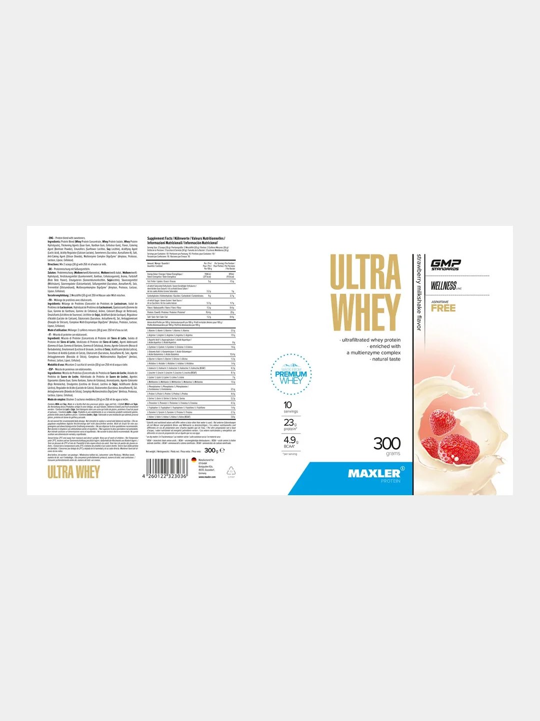 Протеин Maxler Ultra Whey, сывороточный, 300 г
