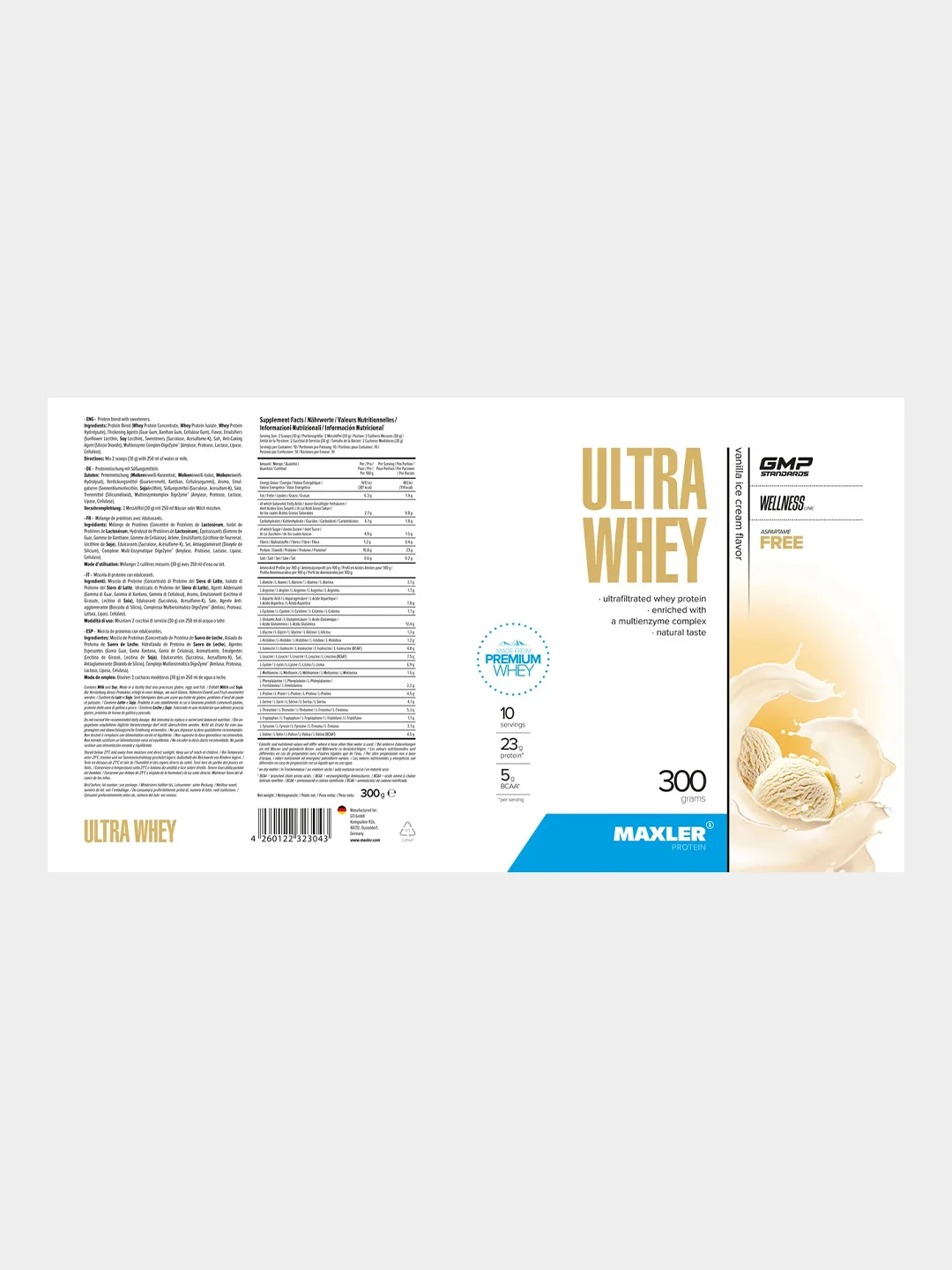 Протеин Maxler Ultra Whey, сывороточный, 300 г