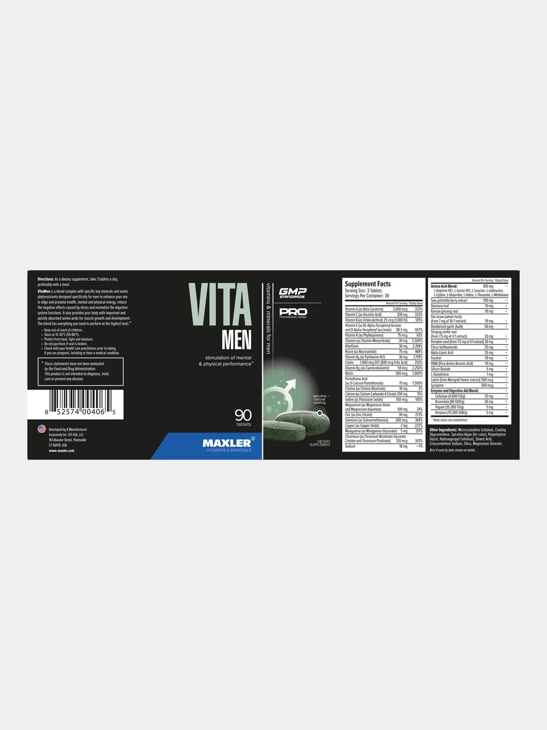 Витаминно-минеральный комплекс Maxler VitaMen, для мужчин, 90 таблеток