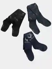 Черный колготки детские для мальчика, комплект 3 шт