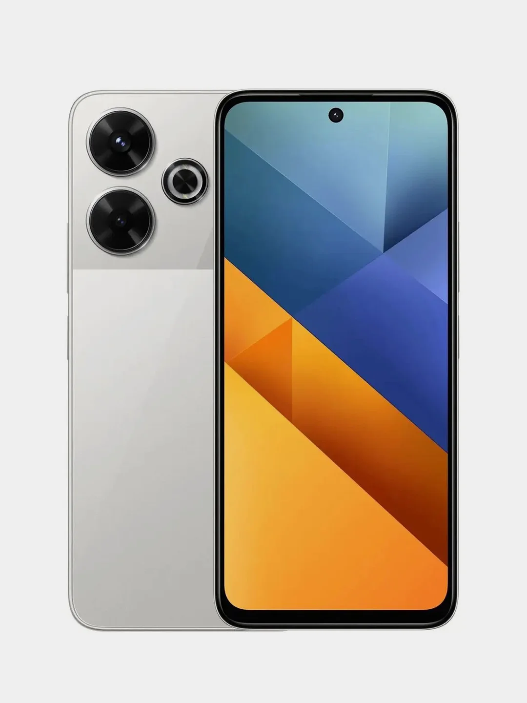 Серебряный смартфон POCO M6, 8/256 GB