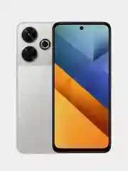 Серебряный смартфон POCO M6, 8/256 GB