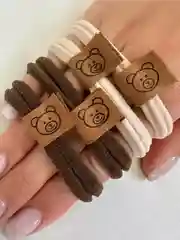 Мягкие резинки для волос с мишкой