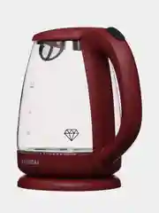 Чайник Hyundai HYK-G1002, бордовый, 1.7 л, 2200 Вт