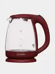 Чайник Hyundai HYK-G1002, бордовый, 1.7 л, 2200 Вт